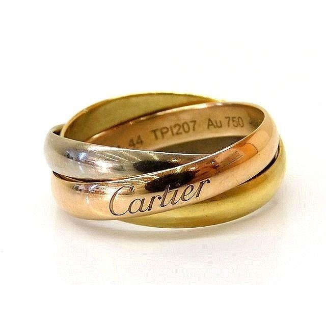 カルティエ トリニティ リング □ 5号 (44) K18 スリーカラーゴールド