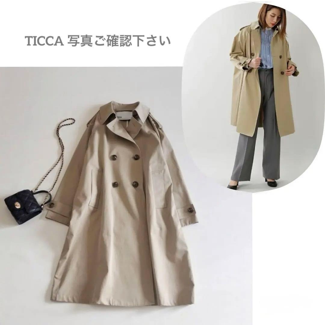 訳あり　TICCA ティッカ　撥水加工コットン　トレンチコート　ベージュ TICCA(ティッカ)｜テントトレンチコート/ベージュ の通販｜ELLESHOP