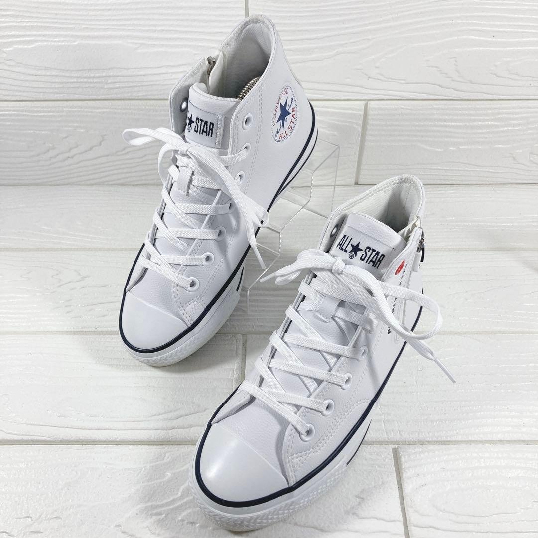 【未使用級】　コンバース×パーリーゲイツ　撥水スパイクレス　シューズ　23㎝ PGG】防水ニット ローカット スパイクレスゴルフシューズ (MENS