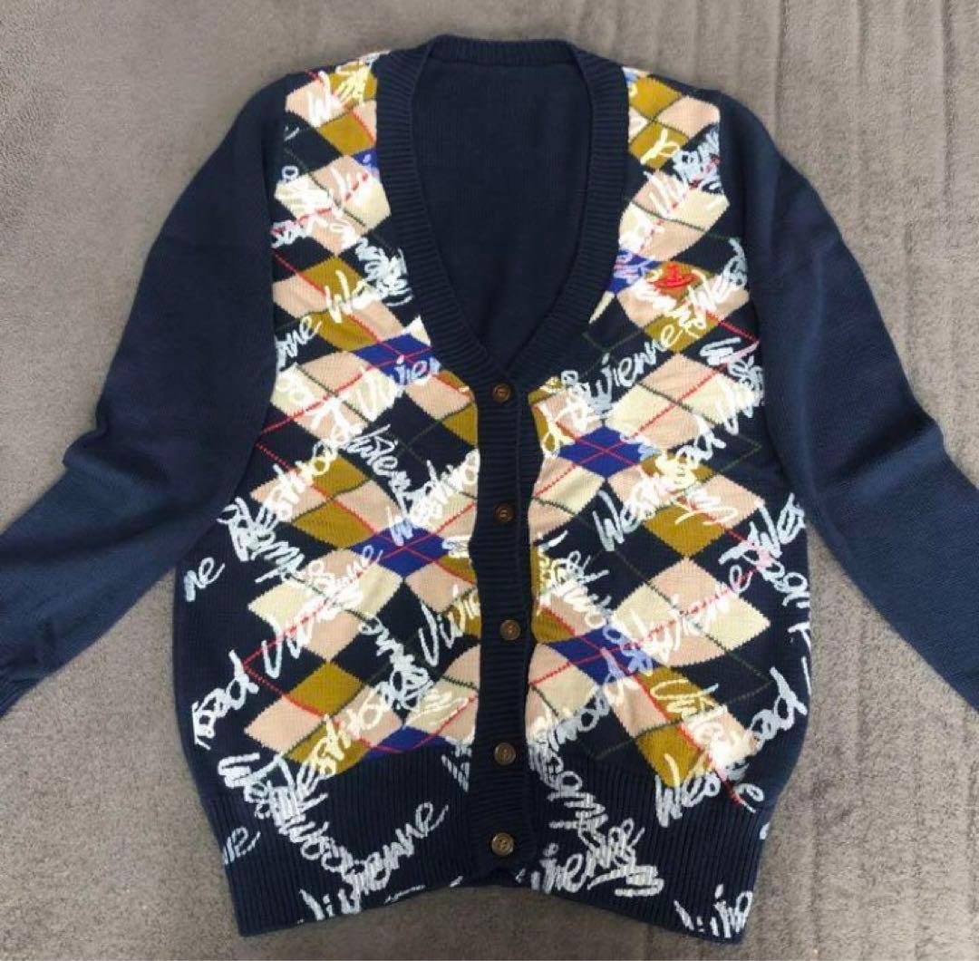 最終値下げ 定価90000円　ヴィヴィアンウエストウッド　アーガイルカーディガン 最終値下げ 定価90000円 ヴィヴィアンウエストウッド アーガイル